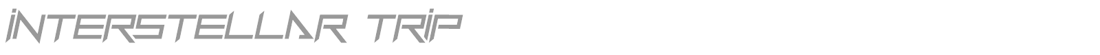 Interstellar Trip font preview
